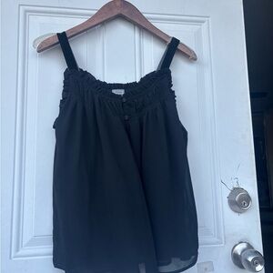 Converse Black Smocked-Strap Camisole